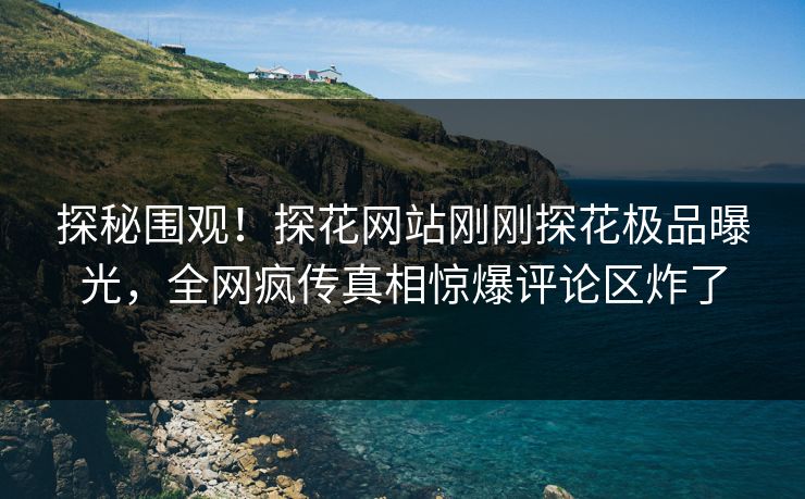探秘围观！探花网站刚刚探花极品曝光，全网疯传真相惊爆评论区炸了  第1张